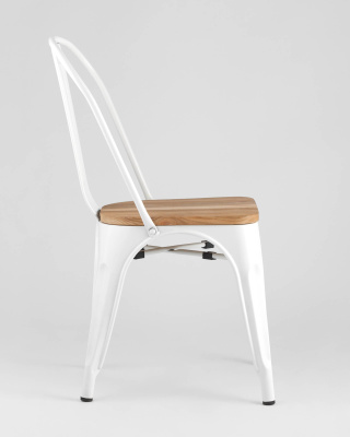 Стул TOLIX WOOD белый глянцевый. Фото