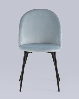 Стул Lilly велюр серо-голубой. Фото