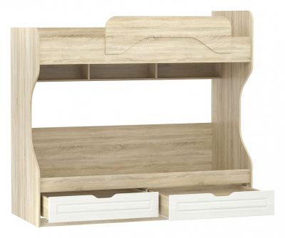 Оливия ИЧП 015.02 М5 Кровать Белое дерево, Дуб Сонома. Фото №2