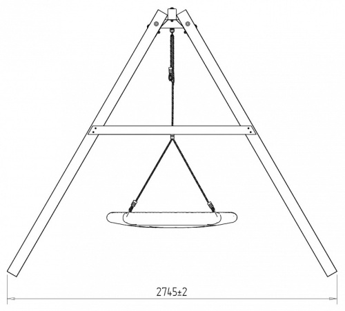 Качели детские Р911-30, коричневый. Фото №8