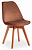 Стул Secret De Maison TULIP SOFT (mod. 74) вельвет/дерево , 54 х 47 х 83 см , коричневый (HLR11)/натуральный (поставляется по 4 шт)
