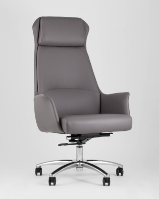 Кресло руководителя TopChairs Viking серое фото Кресло руководителя TopChairs Viking серое. Фото №3