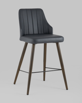 Стул полубарный Коналл экокожа антрацит фото Стул полубарный Коналл экокожа антрацит. Фото №3