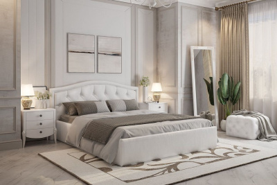 Верона Кровать 1.6 белый (экокожа). Фото №2