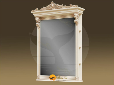 Зеркало с полками над обувницей Б5.4-7 фото Зеркало с полками над обувницей Б5.4-7. Фото №4