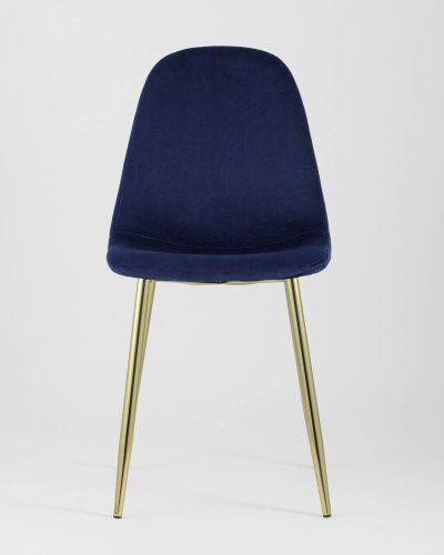 Стул Валенсия велюр синий золотые ножки фото Стул Валенсия велюр синий золотые ножки. Фото №4