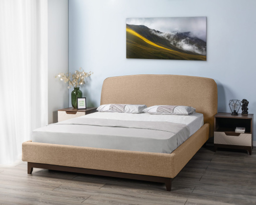 Кровать с ортопедическим основанием 1.6 Сканди Лайт Бежевый. Фото №7