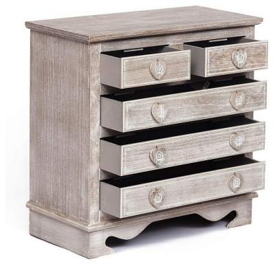 Комод Secret De Maison Lilou (mod. 63100) дерево павловния, мдф, 74х37,5х74см, Античный коричневый. Фото